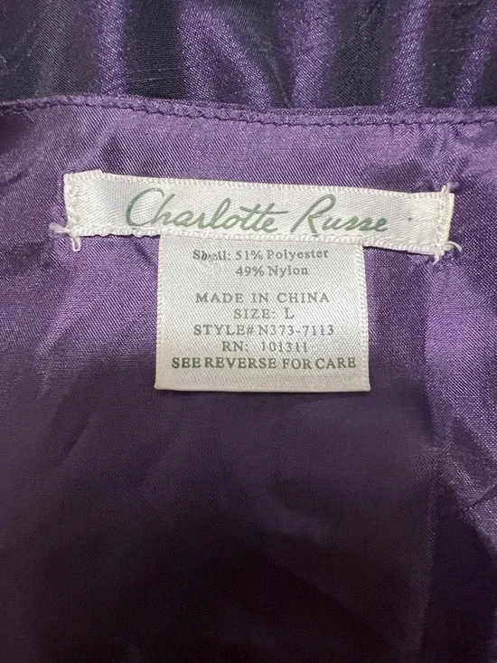 NWOT- CHARLOTTE RUSSE /PLUM PURPLE Embellished Party Dress - Picture 8 of 9